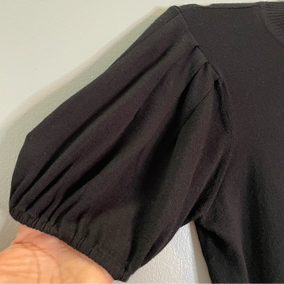 THE LIMITED Women's Black Top Dolman Sleeve With A Tie Waist SZ/SM - Picture 2 of 9